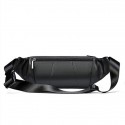 Men's Bum Bag Fanny Pack Wallet Sling Shoulder Bag Sheepskin Zipper Daily Black