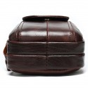 Men's Messenger Bag Fanny Pack Mobile Phone Bag Crossbody Bag Nappa Leather Cowhide Zipper Daily Brown Coffee