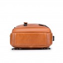 Men's Unisex Retro Sling Shoulder Bag Nappa Leather Zipper Plain Vintage Daily Going out Black Brown