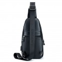 Men's Unisex Retro Sling Shoulder Bag Nappa Leather Zipper Plain Vintage Daily Going out Black Brown