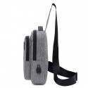 Men's Unisex Sling Shoulder Bag Oxford Cloth Zipper Solid Color Geometric Daily Outdoor Section two solid color gray Section Two Solid Blue One color matching gray One color matching blue