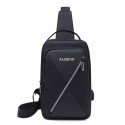 Men's Unisex Sling Shoulder Bag Oxford Cloth Zipper Solid Color Geometric Daily Outdoor Section two solid color gray Section Two Solid Blue One color matching gray One color matching blue