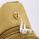 Men's Sling Shoulder Bag Polyester Zipper Geometric Daily Black Gray Yellow Khaki