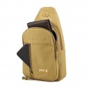Men's Sling Shoulder Bag Polyester Zipper Geometric Daily Black Gray Yellow Khaki