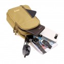 Men's Sling Shoulder Bag Polyester Zipper Geometric Daily Black Gray Yellow Khaki