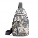 Men's Sling Shoulder Bag Polyester Zipper Geometric Daily Black Gray Yellow Khaki