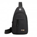 Men's Sling Shoulder Bag Polyester Zipper Geometric Daily Black Gray Yellow Khaki