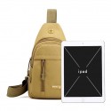 Men's Sling Shoulder Bag Polyester Zipper Geometric Daily Black Gray Yellow Khaki