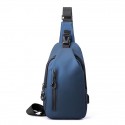 Men's Sling Shoulder Bag Nylon Zipper Solid Color Daily Black Gray Army Green Dark Blue