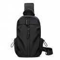 Men's Unisex Sling Shoulder Bag Nylon Zipper Solid Color Daily Office & Career Black Blue Grey