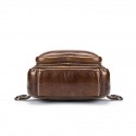 Men's 2022 Messenger Bag Sling Shoulder Bag Chest Bag Cowhide Zipper Plain Fashion Daily Outdoor Brown Coffee