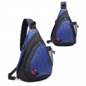 Men's Unisex Sling Shoulder Bag Oxford Cloth Buttons Zipper Solid Color Daily Office & Career Camouflage Blue Camouflage Black camouflage black grey Light Grey