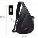 Men's Unisex Sling Shoulder Bag Oxford Cloth Buttons Zipper Solid Color Daily Office & Career Camouflage Blue Camouflage Black camouflage black grey Light Grey