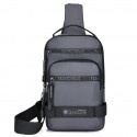 Men's Sling Shoulder Bag Oxford Cloth Zipper Solid Color Daily Going out Green Black Blue Gray