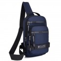 Men's Sling Shoulder Bag Oxford Cloth Zipper Solid Color Daily Going out Green Black Blue Gray