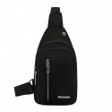 Men's Sling Shoulder Bag Nylon Zipper Solid Color Daily Outdoor Green Blue Black Gray