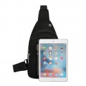Men's Sling Shoulder Bag Nylon Zipper Solid Color Daily Outdoor Green Blue Black Gray