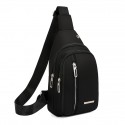 Men's Sling Shoulder Bag Nylon Zipper Solid Color Daily Outdoor Green Blue Black Gray