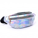 Women's Fanny Pack Sling Shoulder Bag PU Leather Zipper Vintage Daily Office & Career Blue Purple Silver