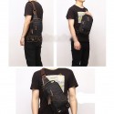 Men's Retro Canvas Bag Sling Shoulder Bag Canvas Zipper Plain Daily Going out Wine Black Gray Army Green