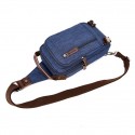 Men's Retro Canvas Bag Sling Shoulder Bag Canvas Zipper Plain Daily Going out Wine Black Gray Army Green