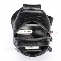 Men's Sling Shoulder Bag Crossbody Bag Nappa Leather Cowhide Zipper Solid Color Vintage Daily Black