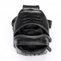 Men's Sling Shoulder Bag Crossbody Bag Nappa Leather Cowhide Zipper Solid Color Vintage Daily Black