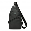 Men's Unisex Sling Shoulder Bag Oxford Cloth Zipper Solid Color Floral Print Daily Office & Career Black Blue Grey