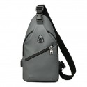 Men's Unisex Sling Shoulder Bag Oxford Cloth Zipper Solid Color Floral Print Daily Office & Career Black Blue Grey