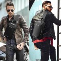 Men's Retro Coin Purse Sling Shoulder Bag Crossbody Bag Oxford Cloth Zipper Solid Color Daily Going out Black Grey Gray Green Black Gray