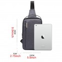 Men's Retro Sling Shoulder Bag Oxford Cloth Zipper Plain Daily Going out Black Gray