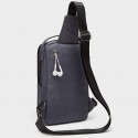 Men's Retro Sling Shoulder Bag Oxford Cloth Zipper Plain Daily Going out Black Gray
