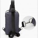Men's Retro Sling Shoulder Bag Oxford Cloth Zipper Plain Daily Going out Black Gray