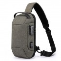 Men's Sling Shoulder Bag Oxford Cloth Zipper Solid Color Daily Going out Black Army Green Royal Blue Rainbow