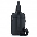 Men's Sling Bags Crossbody Bag Nappa Leather Zipper Solid Color Daily Going out Black Brown