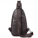 Men's Retro Leather Bag Sling Bags Wallet Sling Shoulder Bag Crossbody Bag Sheepskin Zipper Crocodile Daily Black Coffee