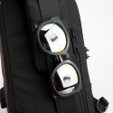 Men's Sling Shoulder Bag Oxford Cloth Nylon Buttons Zipper Solid Color Daily Outdoor Black Blue Gray Brown
