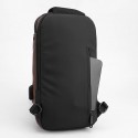 Men's Sling Shoulder Bag Oxford Cloth Nylon Buttons Zipper Solid Color Daily Outdoor Black Blue Gray Brown