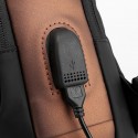 Men's Sling Shoulder Bag Oxford Cloth Nylon Buttons Zipper Solid Color Daily Outdoor Black Blue Gray Brown