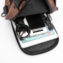 Men's Sling Shoulder Bag Oxford Cloth Nylon Buttons Zipper Solid Color Daily Outdoor Black Blue Gray Brown