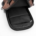 Men's Sling Shoulder Bag Oxford Cloth Nylon Buttons Zipper Solid Color Daily Outdoor Black Blue Gray Brown