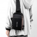 Men's Sling Shoulder Bag Oxford Cloth Nylon Buttons Zipper Solid Color Daily Outdoor Black Blue Gray Brown