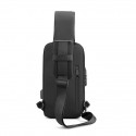 Men's Sling Shoulder Bag Oxford Cloth Nylon Buttons Zipper Solid Color Daily Outdoor Black Blue Gray Brown