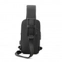 Men's Sling Shoulder Bag Oxford Cloth Nylon Buttons Zipper Solid Color Daily Outdoor Black Blue Gray Brown