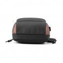 Men's Sling Shoulder Bag Oxford Cloth Nylon Buttons Zipper Solid Color Daily Outdoor Black Blue Gray Brown
