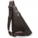 Men's Retro Sling Bags Mobile Phone Bag Sling Shoulder Bag Crossbody Bag Nappa Leather Cowhide Zipper Daily Black Brown Coffee