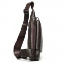 Men's Retro Sling Bags Mobile Phone Bag Sling Shoulder Bag Crossbody Bag Nappa Leather Cowhide Zipper Daily Black Brown Coffee