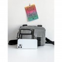 Men's Unisex Sling Shoulder Bag Oxford Cloth Zipper Solid Color Daily Outdoor Black Gray Orange