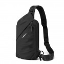Men's Sling Shoulder Bag Nylon Zipper Solid Color Daily Black Gray Dark Blue