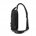Men's Sling Shoulder Bag Nylon Zipper Solid Color Daily Black Gray Dark Blue